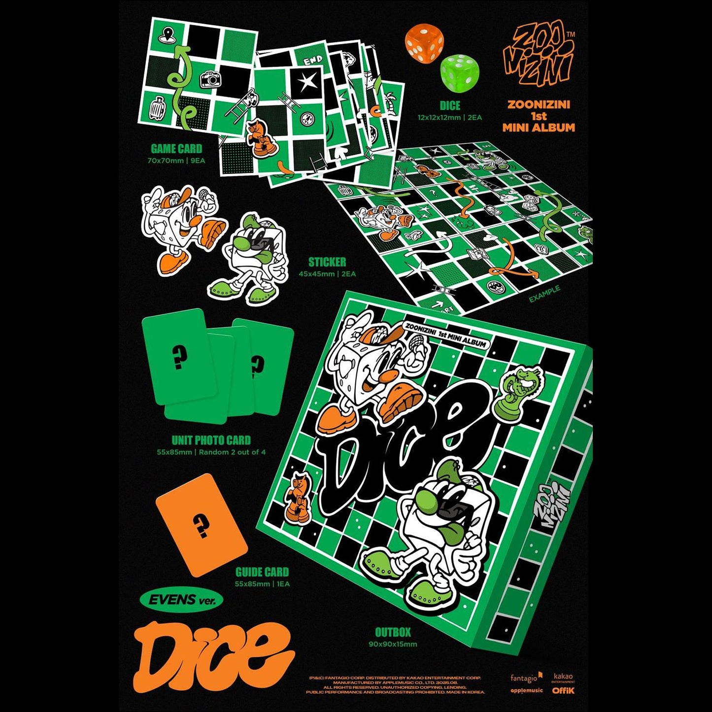 ZOONIZINI (ASTRO) - DICE (ODDS ver. / EVENS ver.) META 1st Mini Album