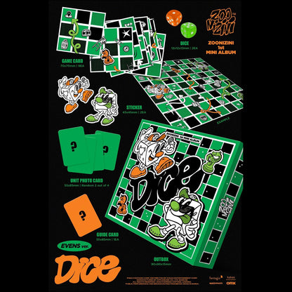 ZOONIZINI (ASTRO) - DICE (ODDS ver. / EVENS ver.) META 1st Mini Album