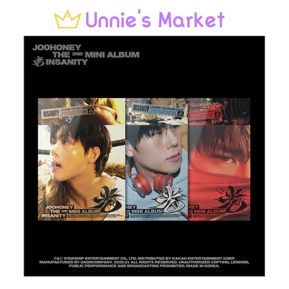 JOOHONEY (MONSTA X) - INSANITY The 2nd Mini Album + Free Gift