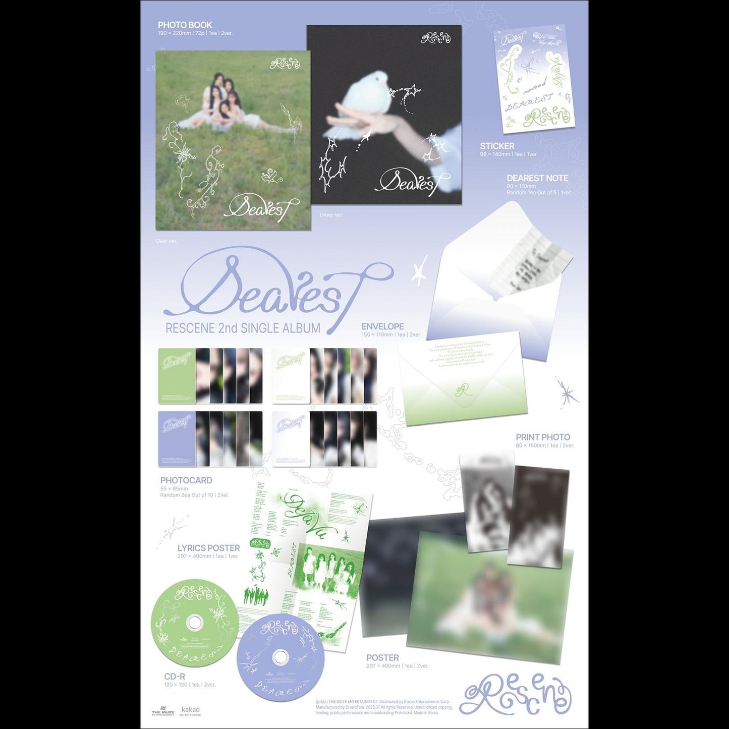 RESCENE [Dearest] 2nd Single Album (Dear ver. / Dewy ver.)