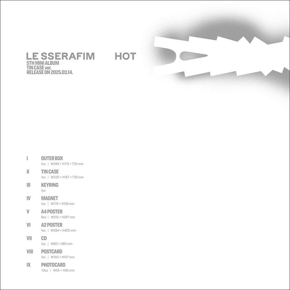 LE SSERAFIM - HOT (TIN CASE ver.) / 5th Mini Album