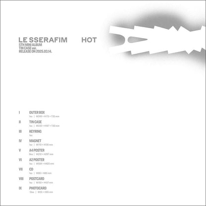 LE SSERAFIM - HOT (TIN CASE ver.) / 5th Mini Album