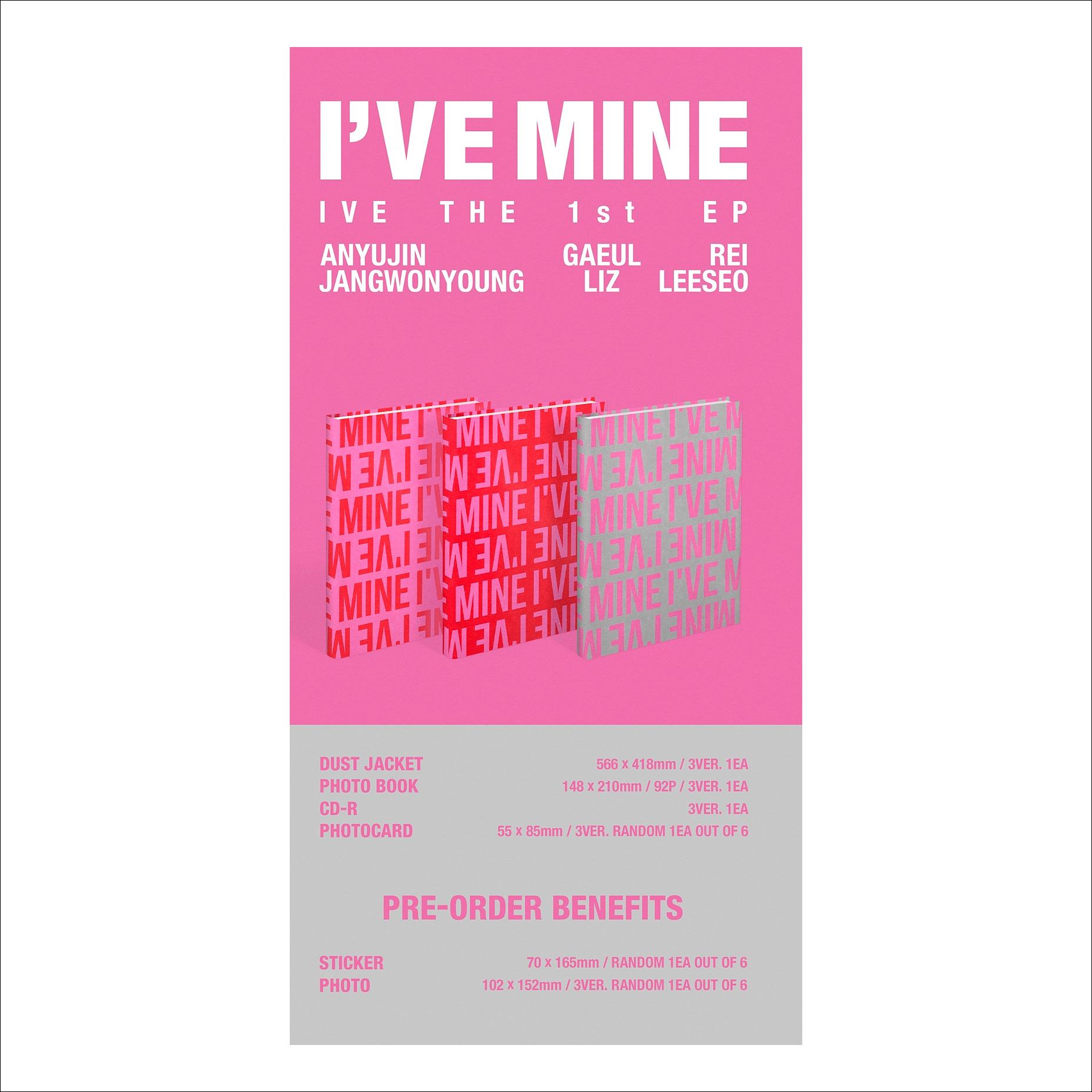 IVE -[I'VE MINE] Album (EITHER WAY ver. / OFF THE RECORD ver. / BADDIE ver. / LOVED IVE ver.)
