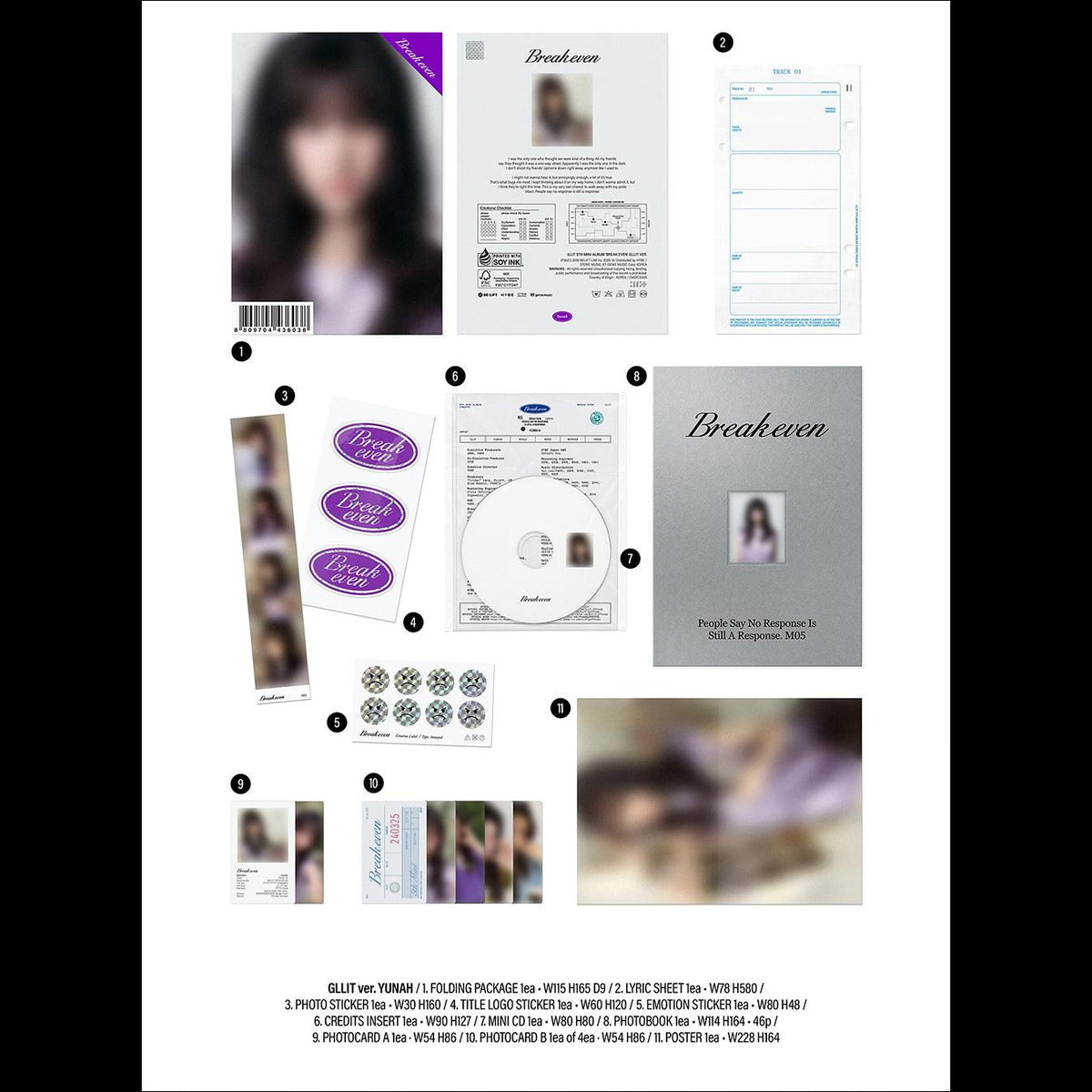 [Pre-order] ILLIT BREAK EVEN GLLIT Ver KPOP Sealed Album + Free Gift
