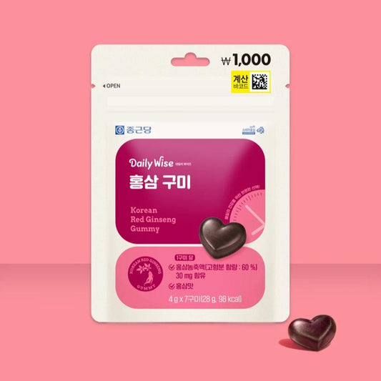 [Chong Kun Dang] Daily Wise Red Ginseng Gummy 21g (7 Days) - Premium 6-Year Korean Red Ginseng Extract Chews, Fatigue Relief, K-Beauty