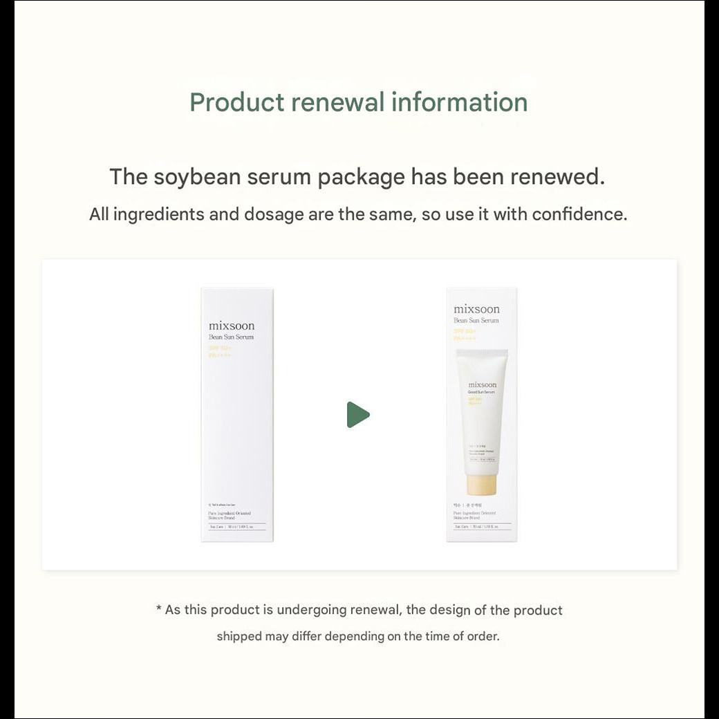 mixsoon Bean Sun Serum SPF 50+ PA++++ 50ml