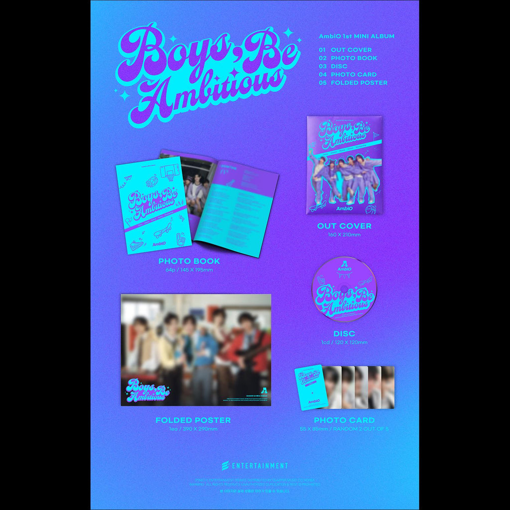 AmbiO [Boys Be Ambitious] 1st Mini Album + Free Gift