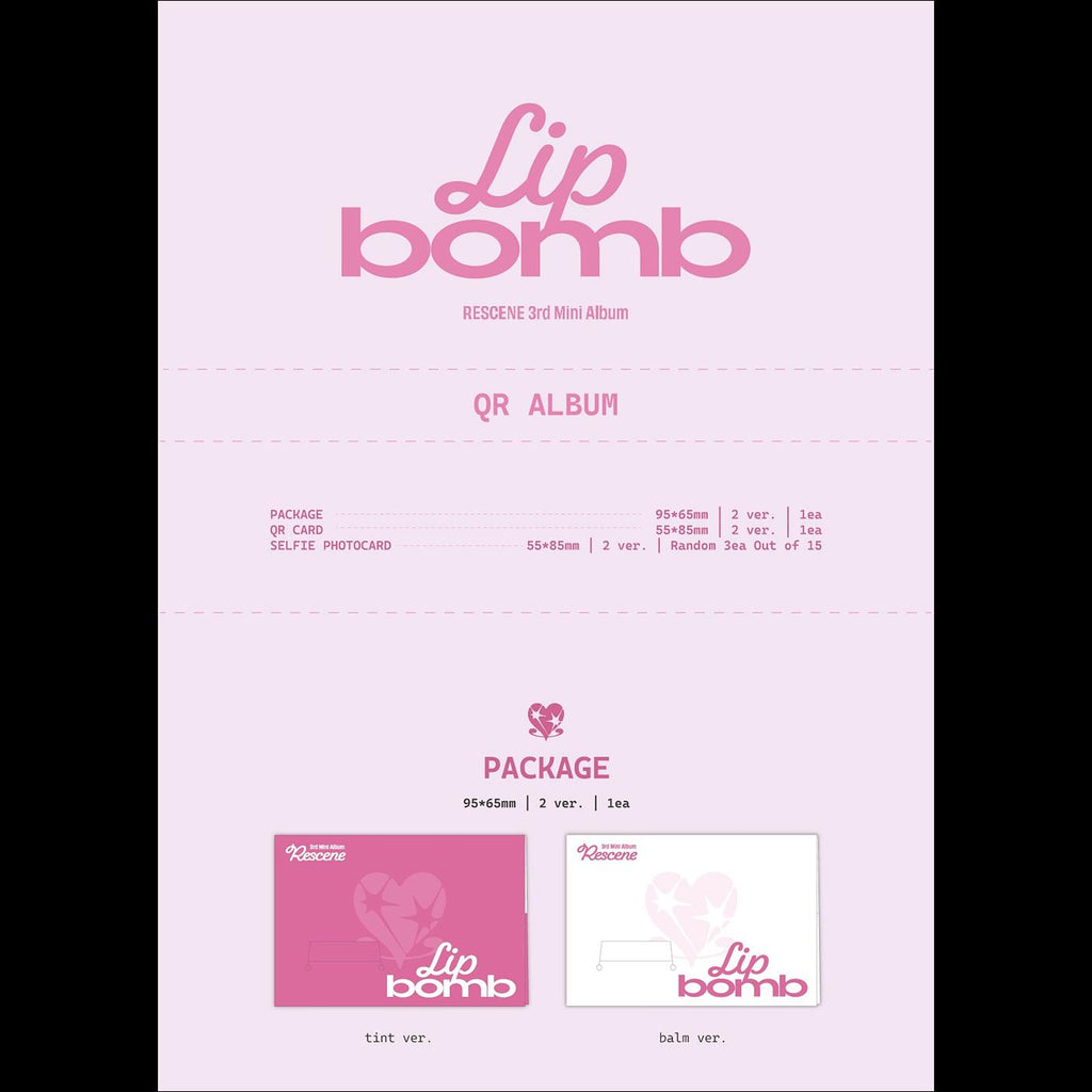 RESCENE [lip bomb] QR Album (photocard ver.) + Free Gift