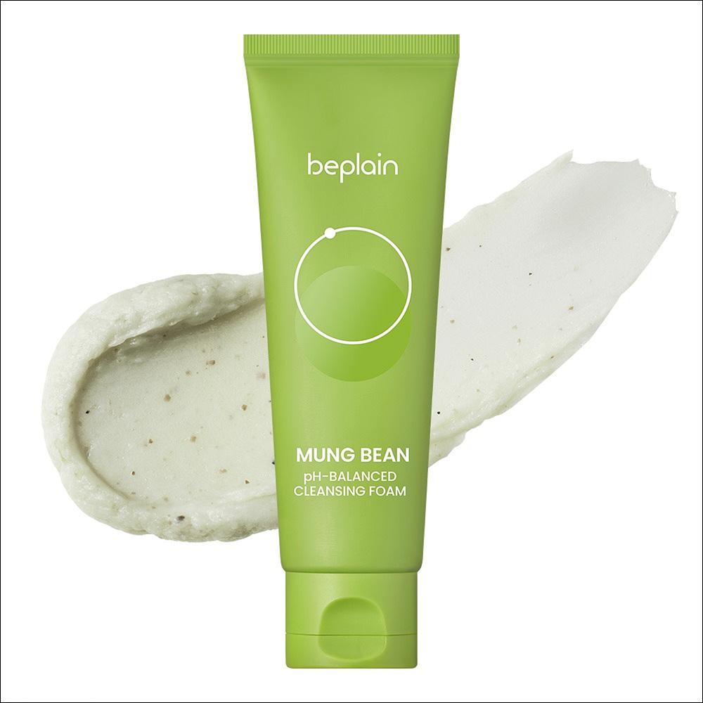 [Vegan Beauty] beplain Green Tea Mung Bean Ph-Balanced Cleansing Foam (80ml – 1 Tube)