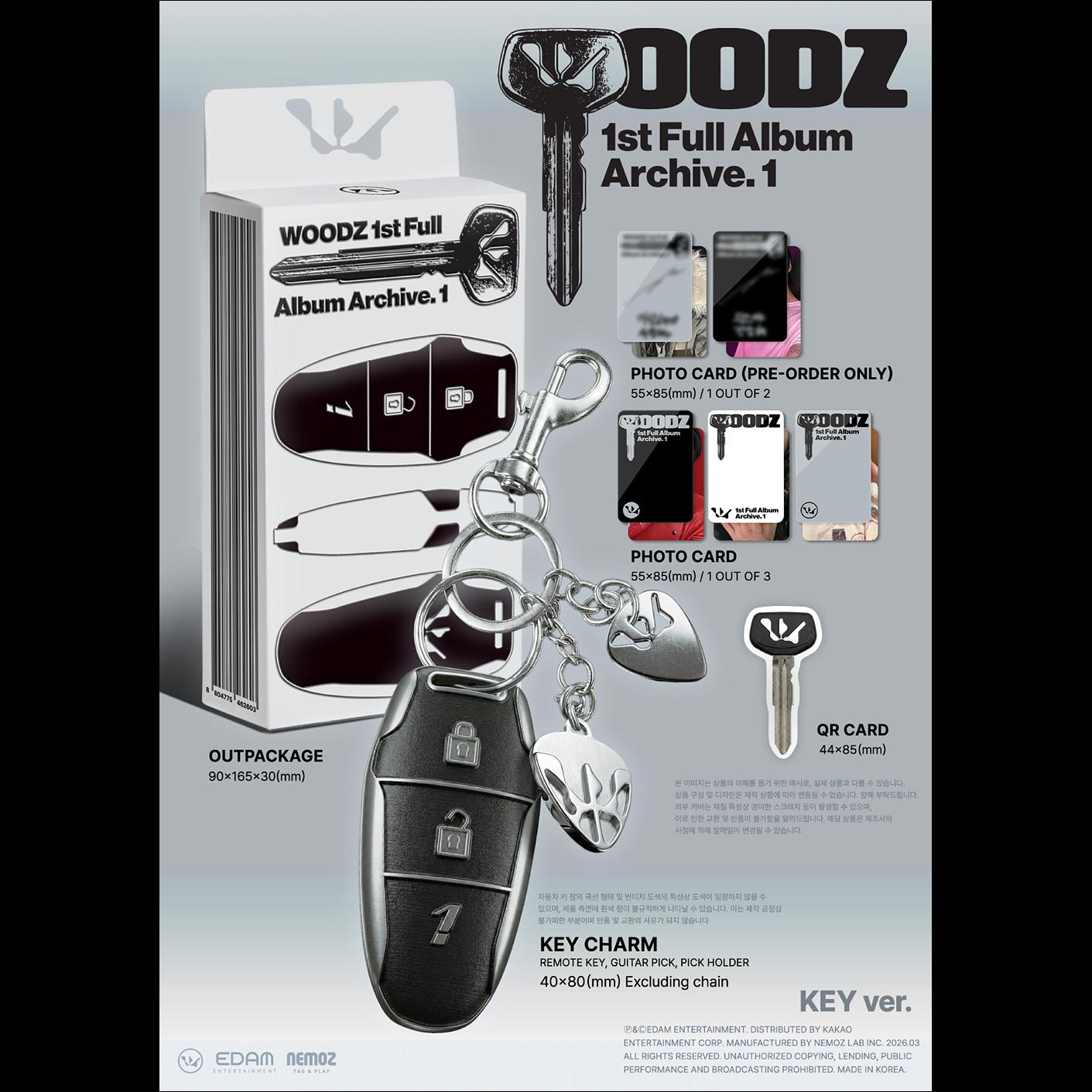 WOODZ [Archive. 1] Key Ver. / 1st Full Album + Free Gift