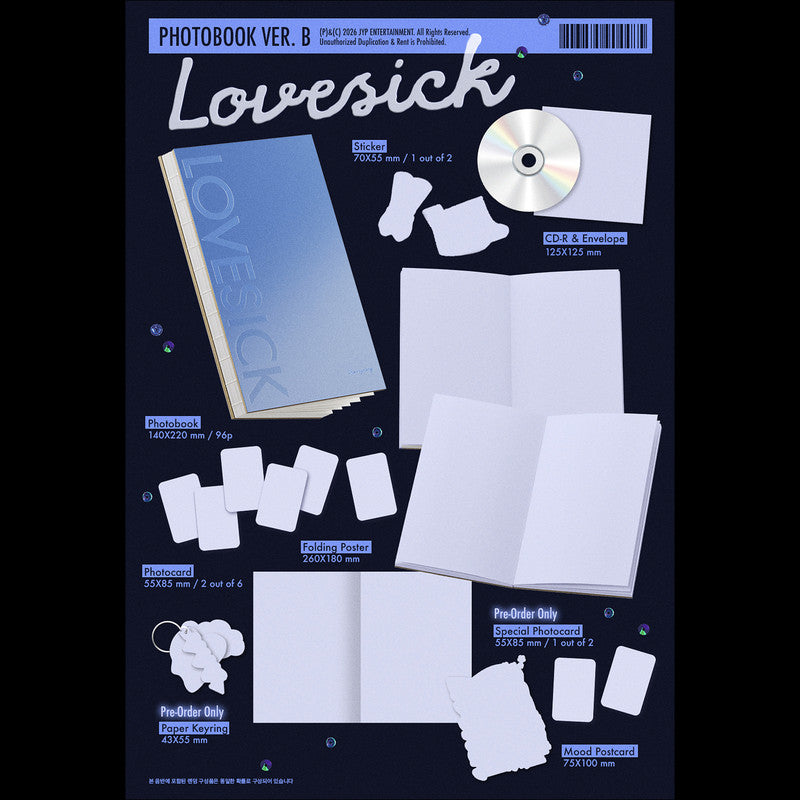 [SET/Pre-order] CHAERYEONG (ITZY) [Lovesick] Standard Ver. Album Official Sealed K-pop + Free Gift