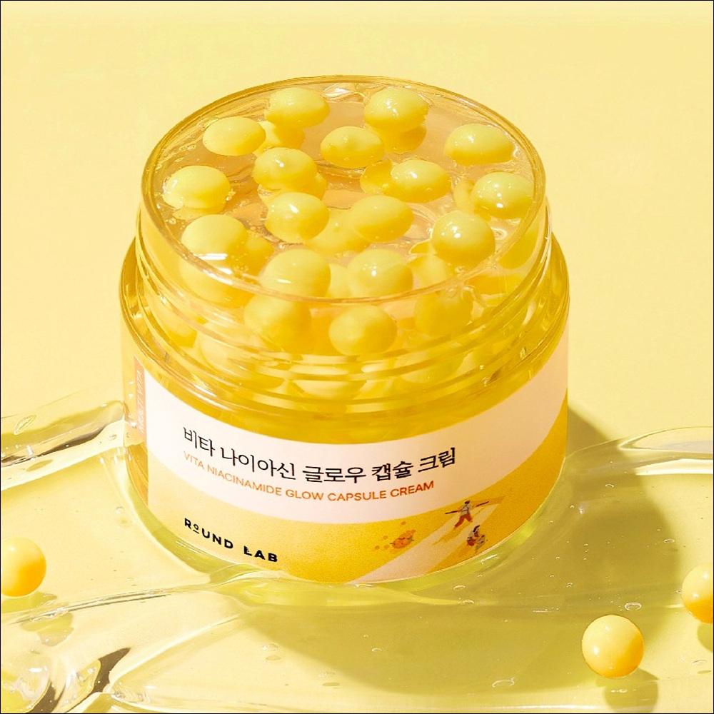 [Round Lab] Vita Niacin Glow Capsule Cream - Vitamin Tree Water & 5% Niacinamide Brightening Cream, 50ml | Olive's K-beauty
