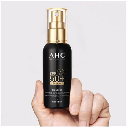 [AHC] Masters Soothing Outdoor Sun Spray SPF50+ PA++++ 55ml | Long-Lasting Waterproof Sunscreen Mist for Sports