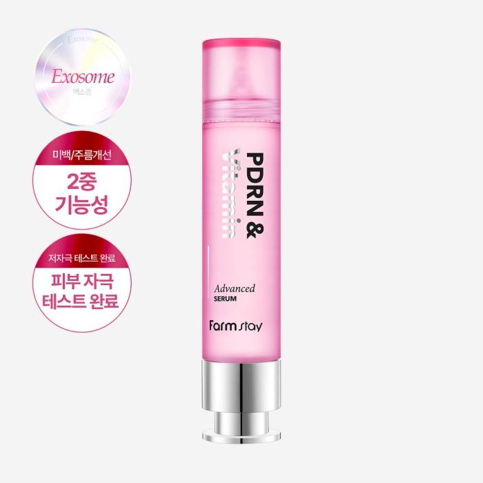 [Farmstay] PDRN & Vitamin Advanced Serum (30ml) | Rejuvenating & Brightening Face Essence, K-Beauty