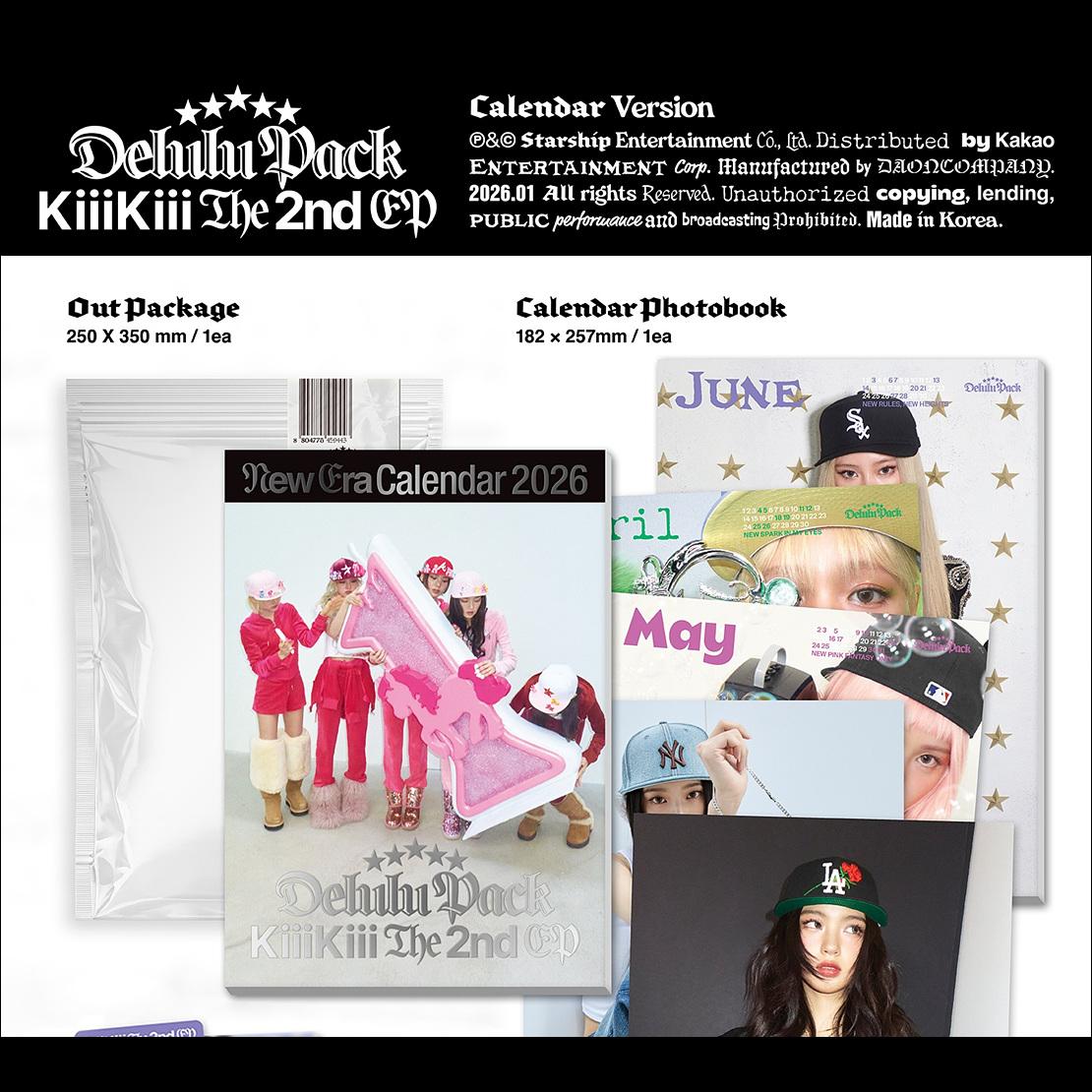 (Calendar Ver.) KiiiKiii [Delulu Pack] The 2nd EP Album + Free Gift