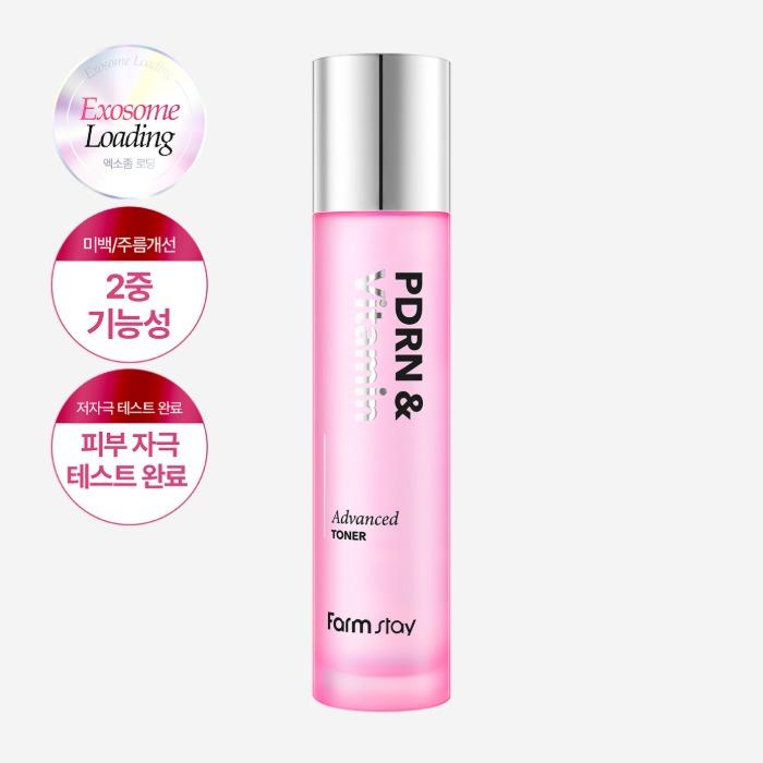 [Farmstay] PDRN & Vitamin Advanced Toner (120ml) | Hydrating & Brightening Facial Toner, K-Beauty