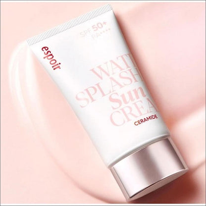 [Espoir] Water Splash Sunscreen Ceramide SPF50+ PA++++ - Hydrating Tone-Up & Barrier Care, 60ml | Olive's K-beauty