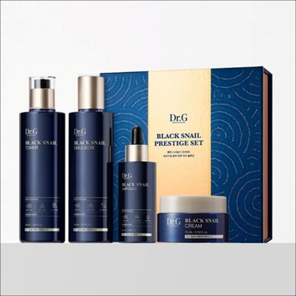 Dr.G BLACK SNAIL Prestige Gift Set (Skin Toner 150ml / Emulsion 150ml / Ampoule 50ml / Cream 15ml)