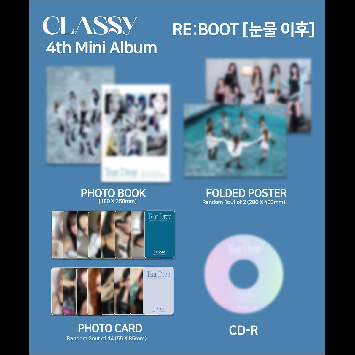 [Pre-order] CLASSy [RE:BOOT Tear Drop] 4th Mini Album + Free Gift