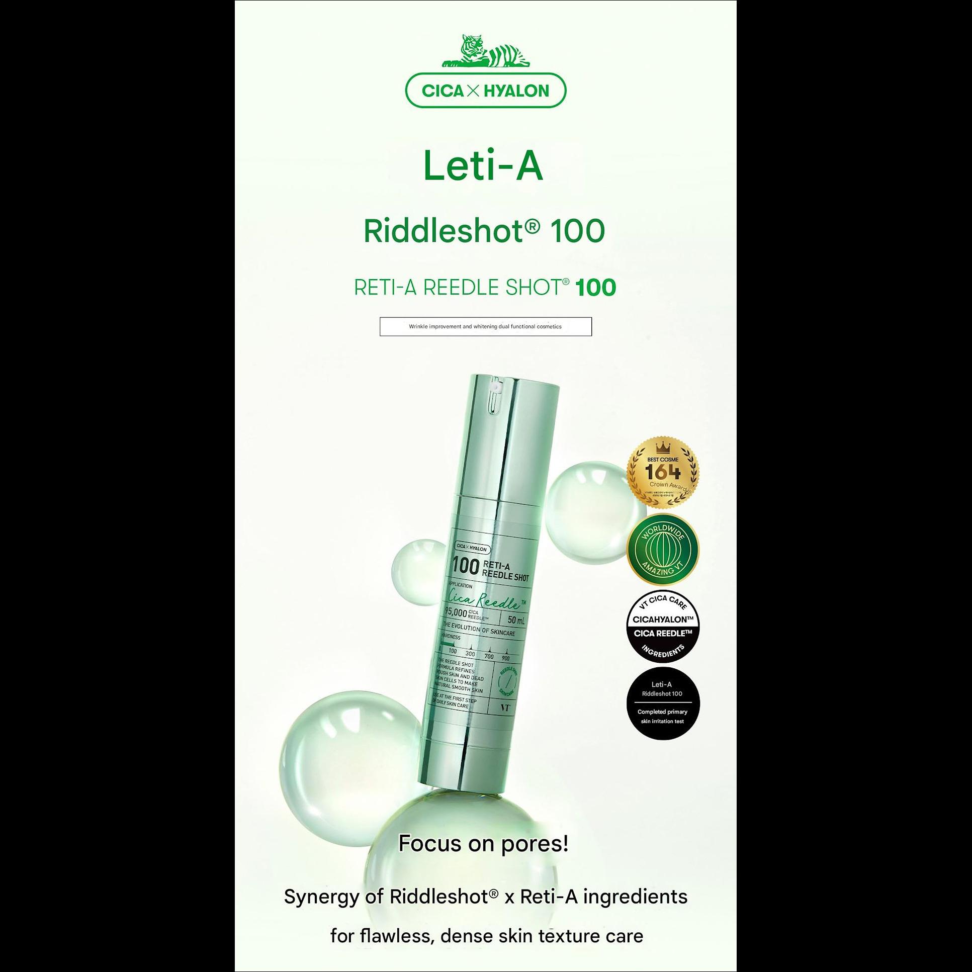 VT RETI-A REEDLE SHOT 100 Wrinkle Improvement & Brightening Dual Functional Cosmetics