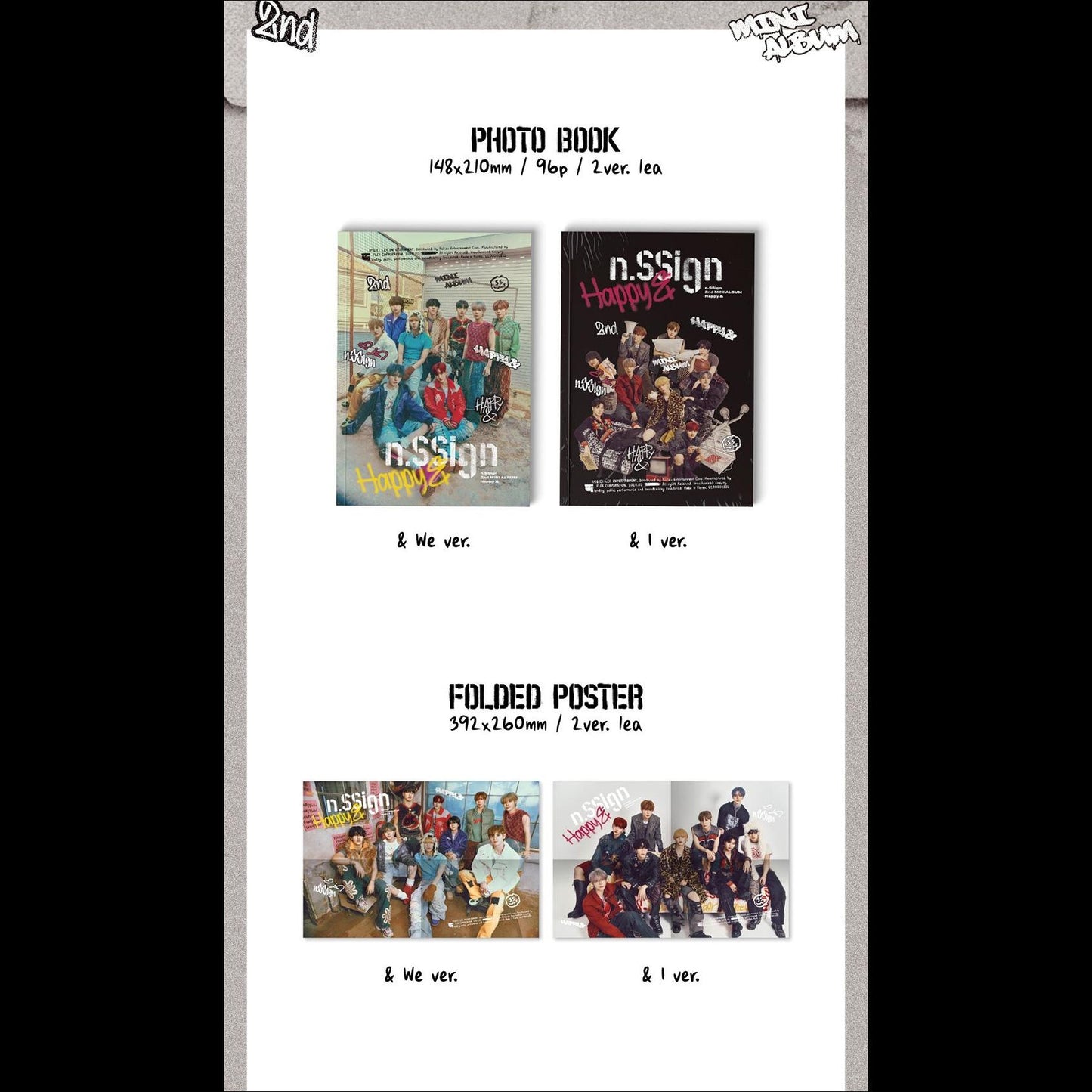 n.SSign 2nd MINI ALBUM 'Happy &' (& WE / & I ver.)