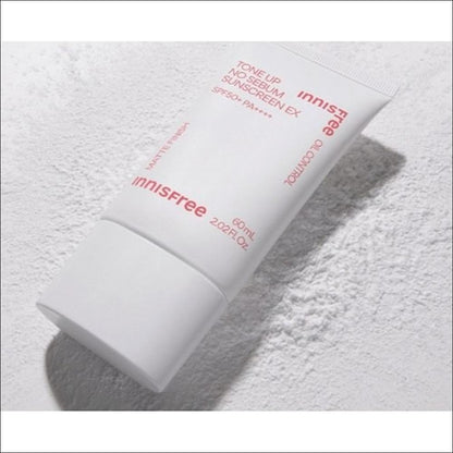 [Innisfree] Tone Up No Sebum Sunscreen EX SPF50+ PA++++ - Matte & Brightening Finish, 60ml | Olive's K-beauty