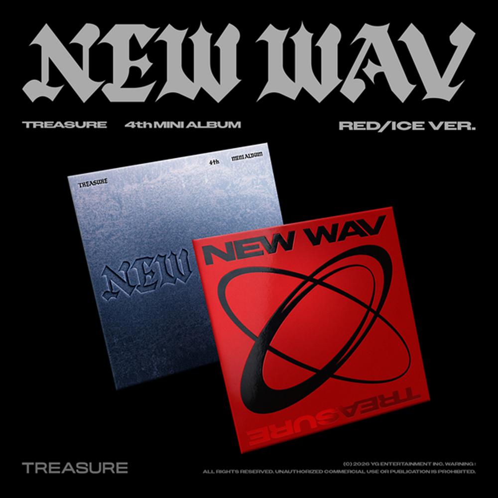 TREASURE [NEW WAV] 4th Mini Album (RED VER./ICE VER.) + Free Gift
