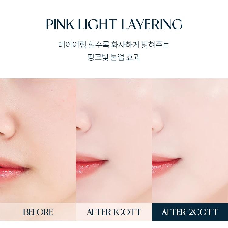 [TAG] Pink Light Sun Cushion - SPF50+ PA++++ Calming Pink Tone-Up Brightening Sunscreen Cushion by Too Cool For School, 15g | Olive's K-beauty