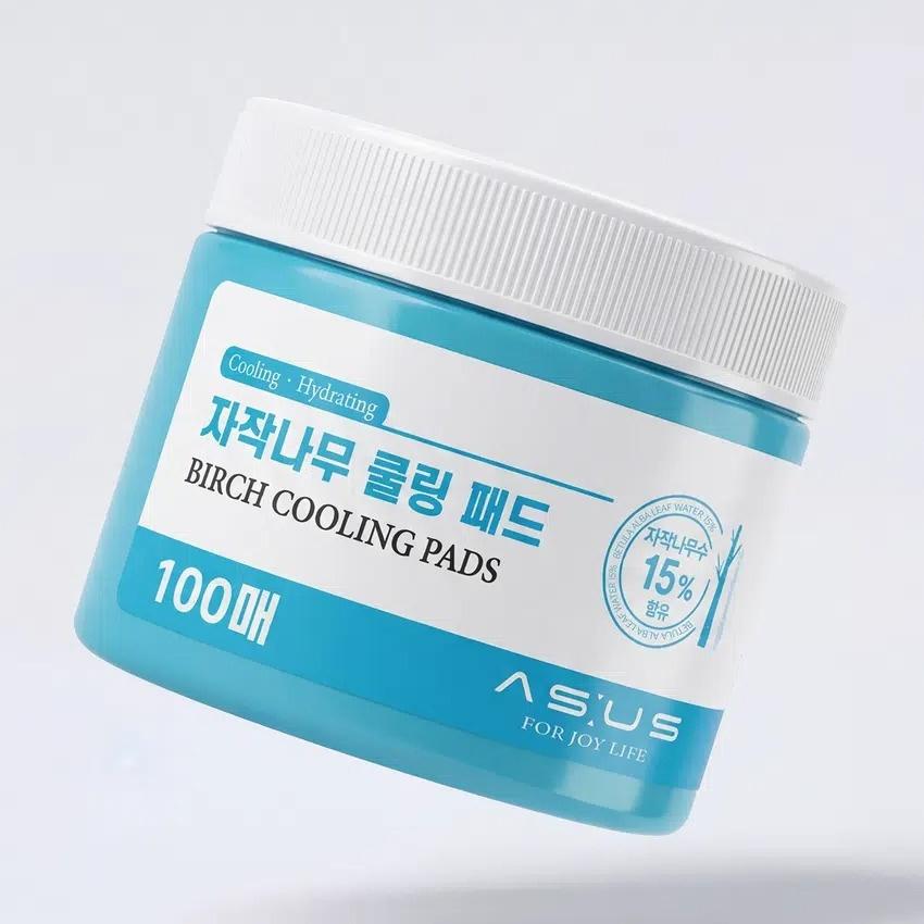 [Asus] Daily Toner Pad 100 Sheets (Birch Cooling / Yuja Brightening / Cica Calming) - Mega Size Skin Prep Pad, Hypoallergenic Soothing, K-Beauty