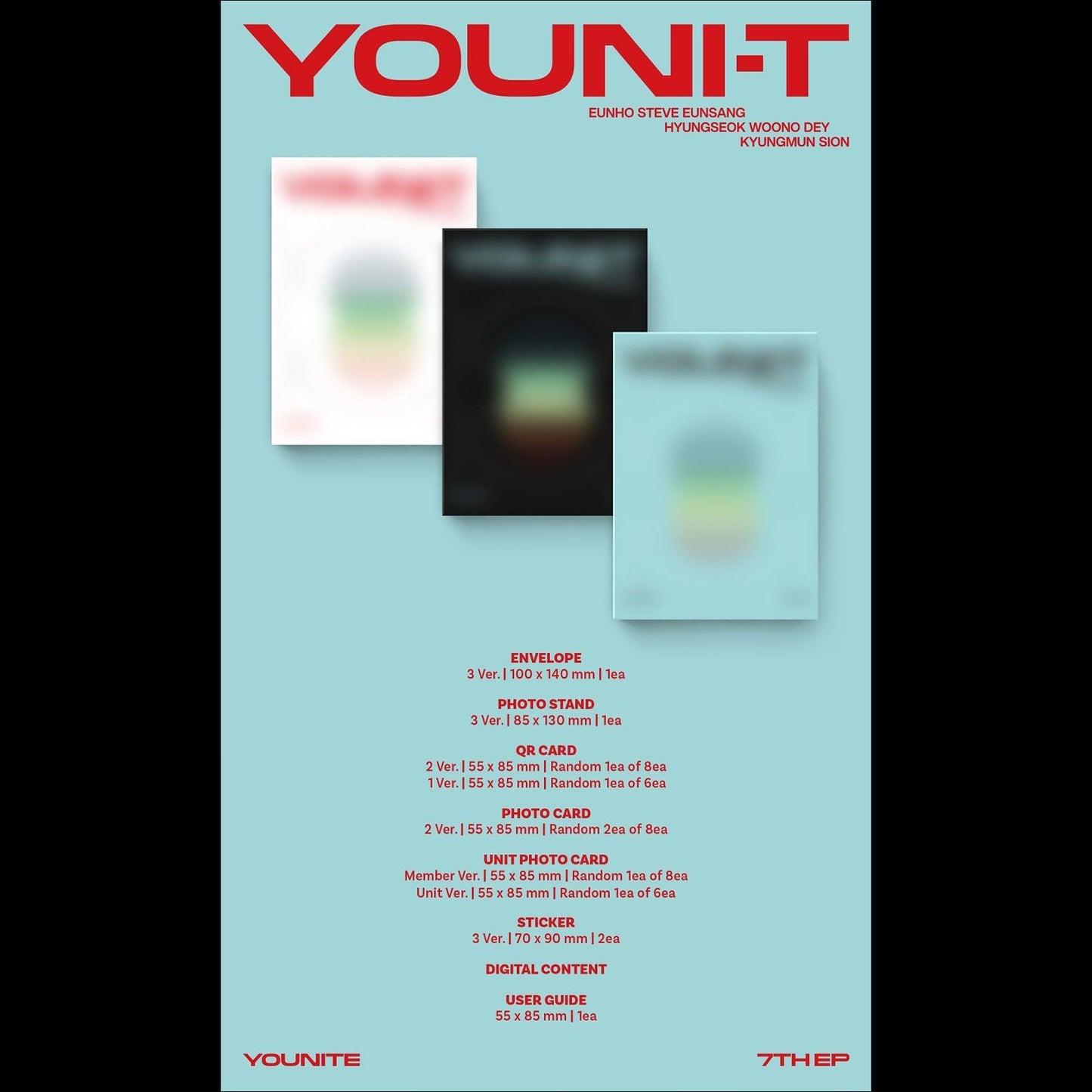 YOUNITE [YOUNI-T] (POCAALBUM) (Retrotopia Ver. / Utopia Ver. / Unit Ver.)