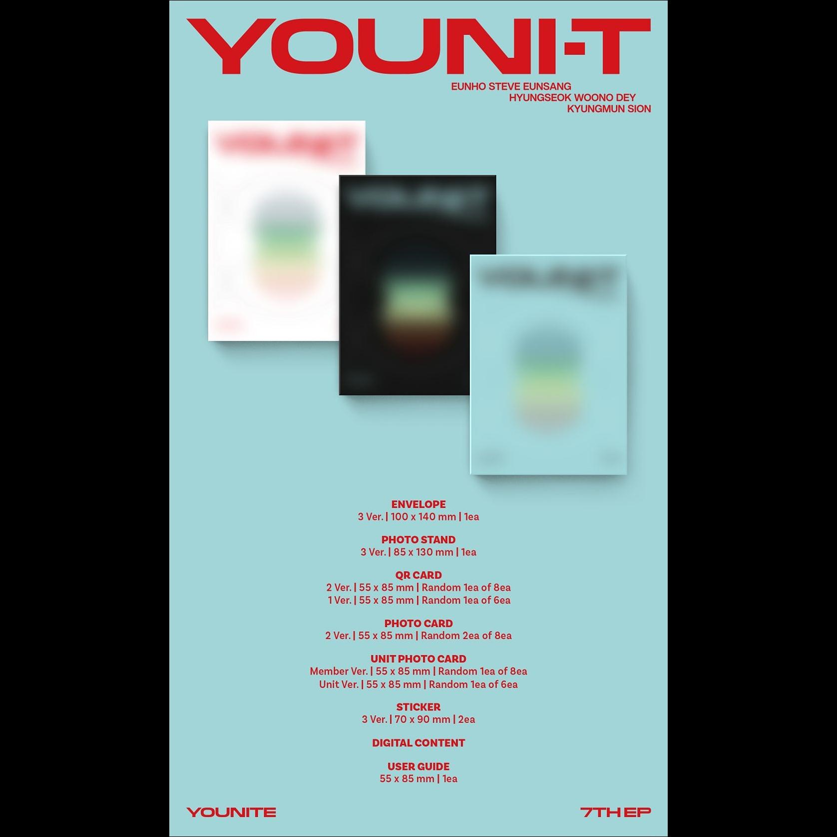 YOUNITE [YOUNI-T] (POCAALBUM) (Retrotopia Ver. / Utopia Ver. / Unit Ver.)