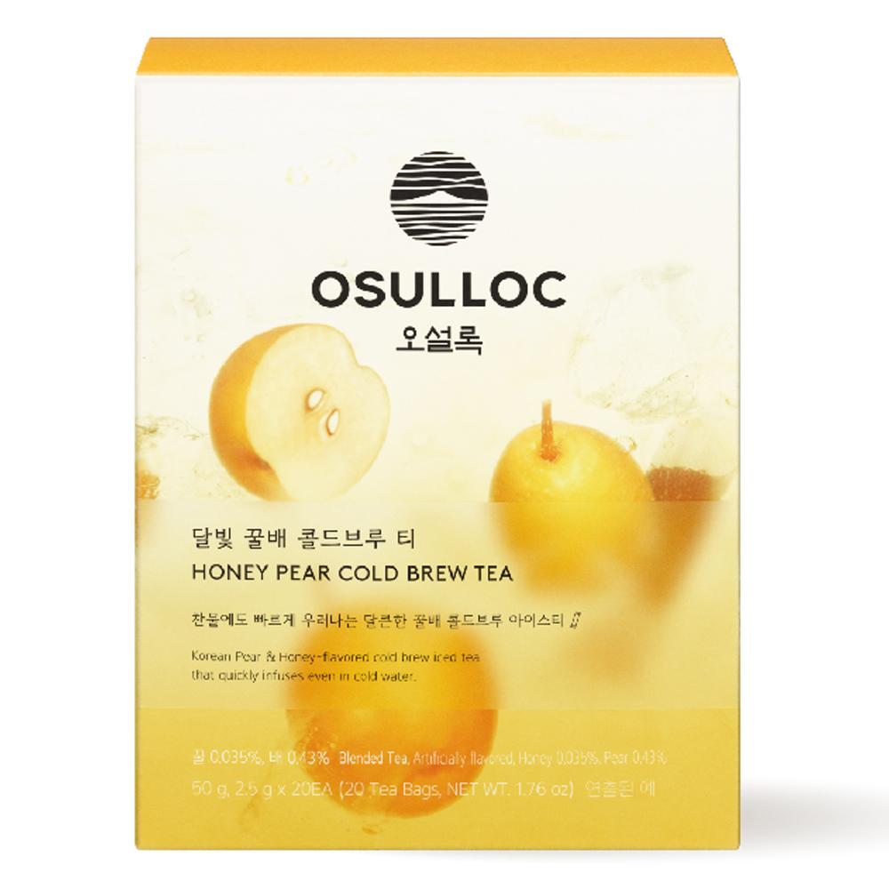 OSULLOC Honey Pear Cold Brew Iced Tea Bags Quick Infusion Korean Fruit Blended Tea 50g