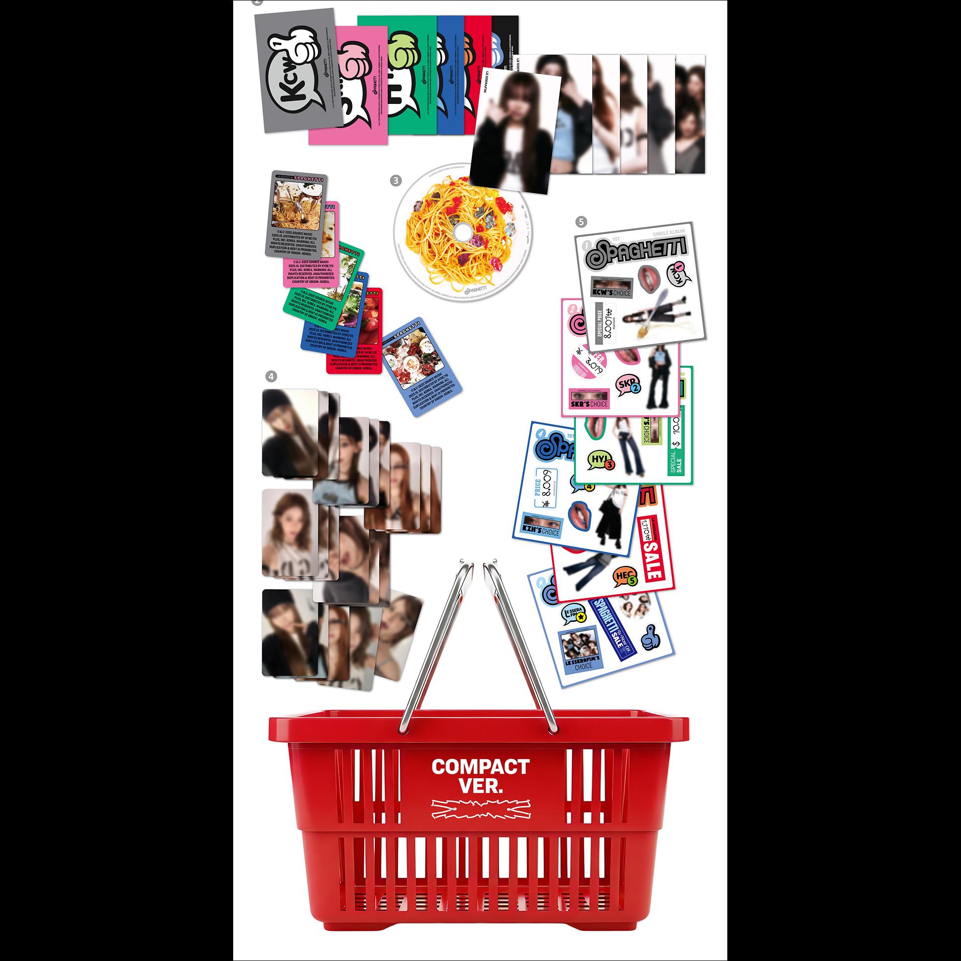LE SSERAFIM [SPAGHETTI] COMPACT ver. / 1st Single Album + Free Gift