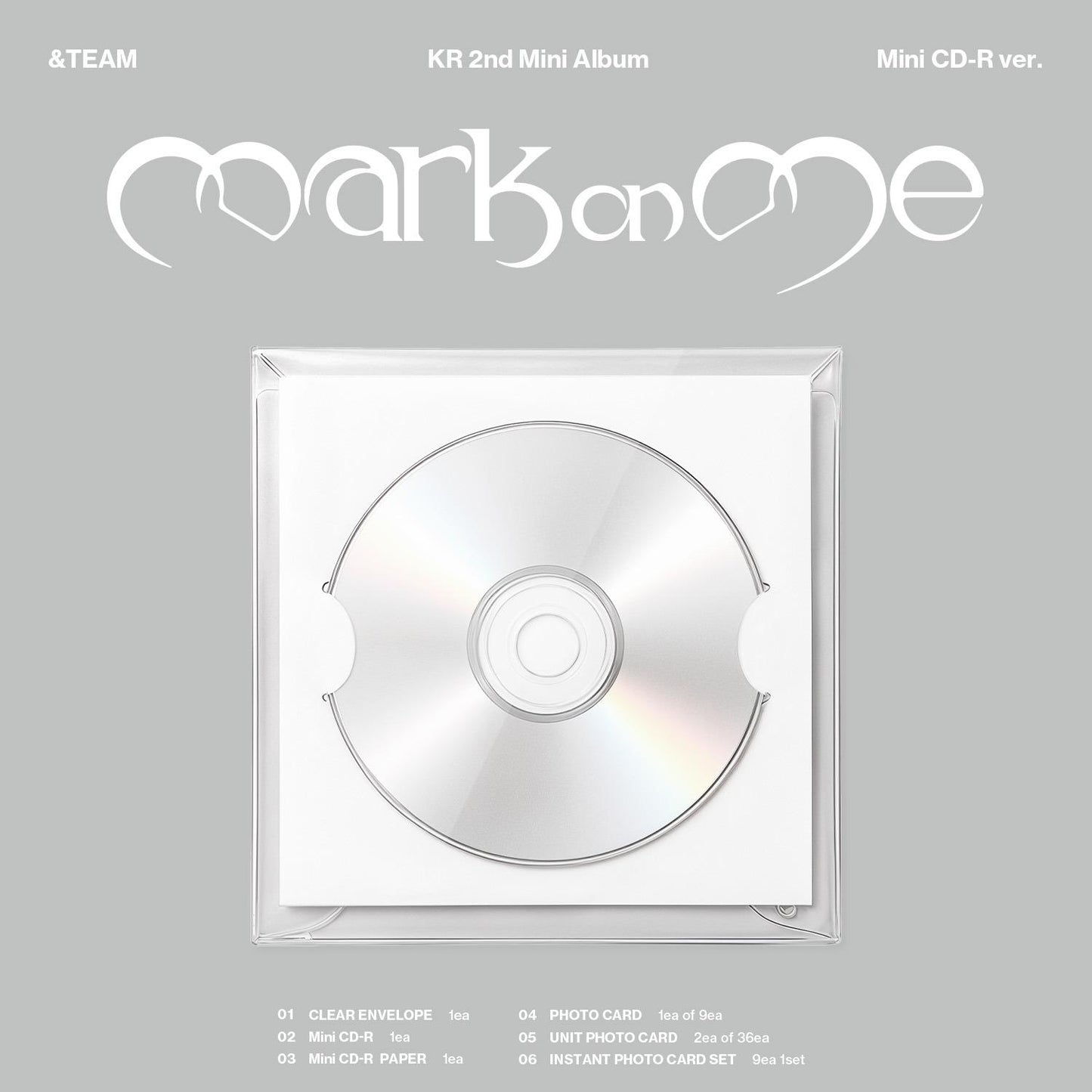 [Pre-order] &TEAM [Mark on Me] Mini CD-R ver. / KR 2nd Mini Album + Free Gift