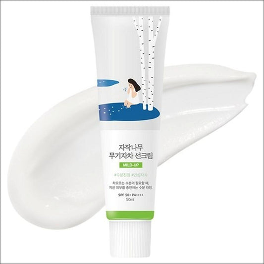 [Round Lab] Birch Juice Mild Up Sunscreen SPF50+ PA++++ (50ml) - Hydrating Physical Sun Protection, Gentle Mineral Sunblock for Sensitive Skin
