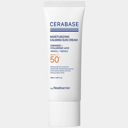 [by Real Barrier] Cera-Base Moisturizing Calming Sun Cream - SPF50+ PA++++ Skin Barrier Hydrating Tone-Up Makeup Base, 40ml | Olive's K-beauty