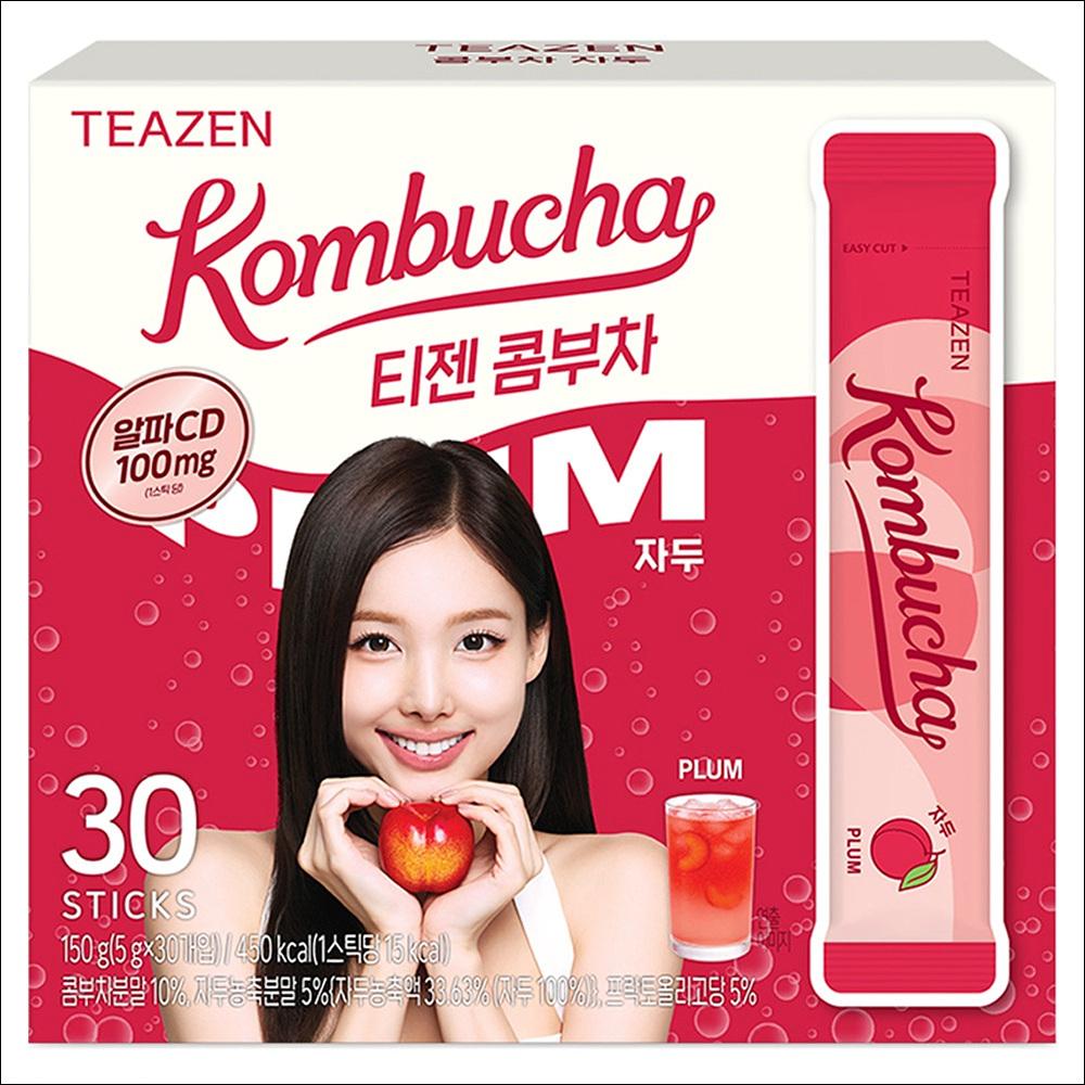 TEAZEN Kombucha Plum Flavor (5g x 30 Sticks) - Alpha-CD Formula