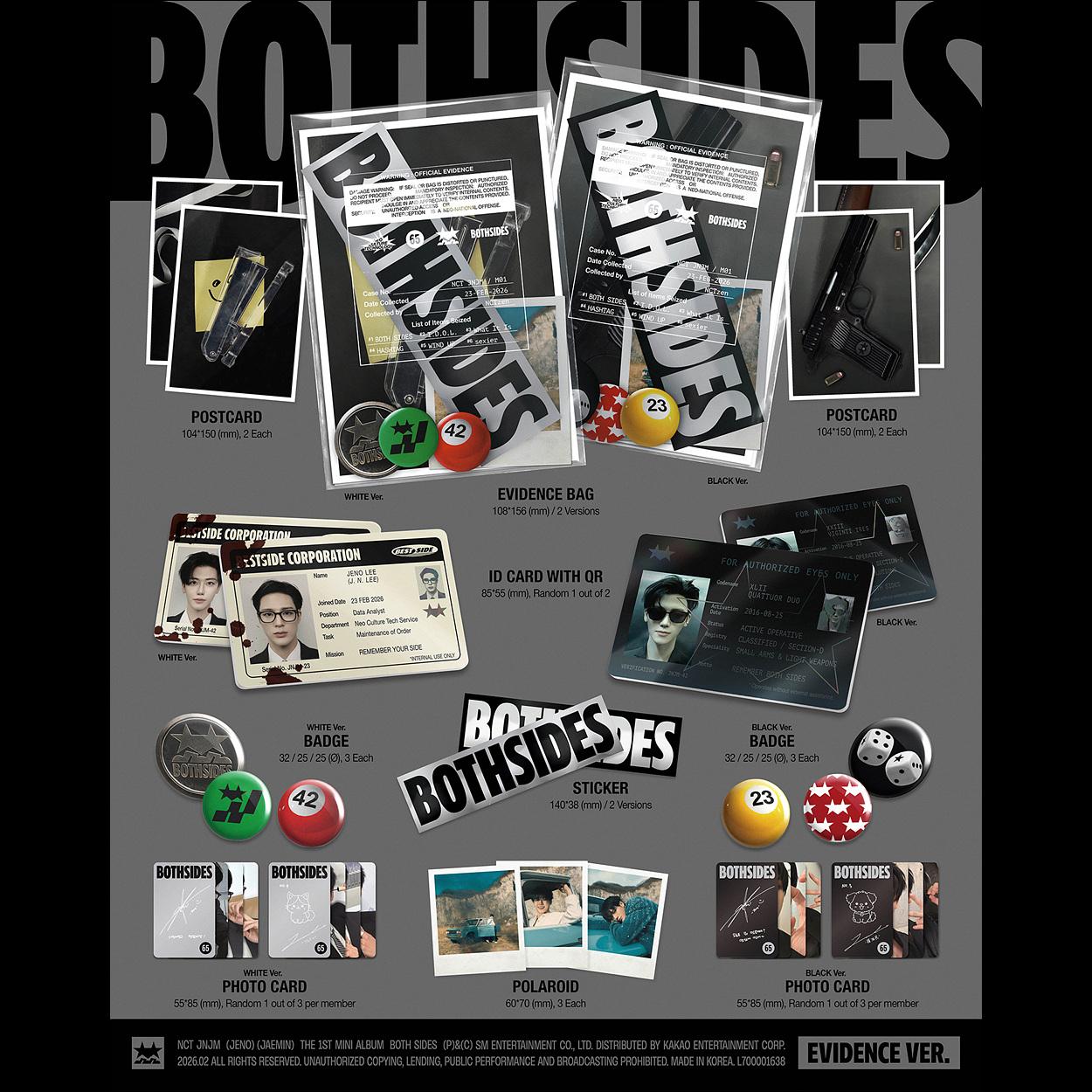 (EVIDENCE Ver.) NCT JNJM [BOTH SIDES] 1st Mini Album + Free Gift