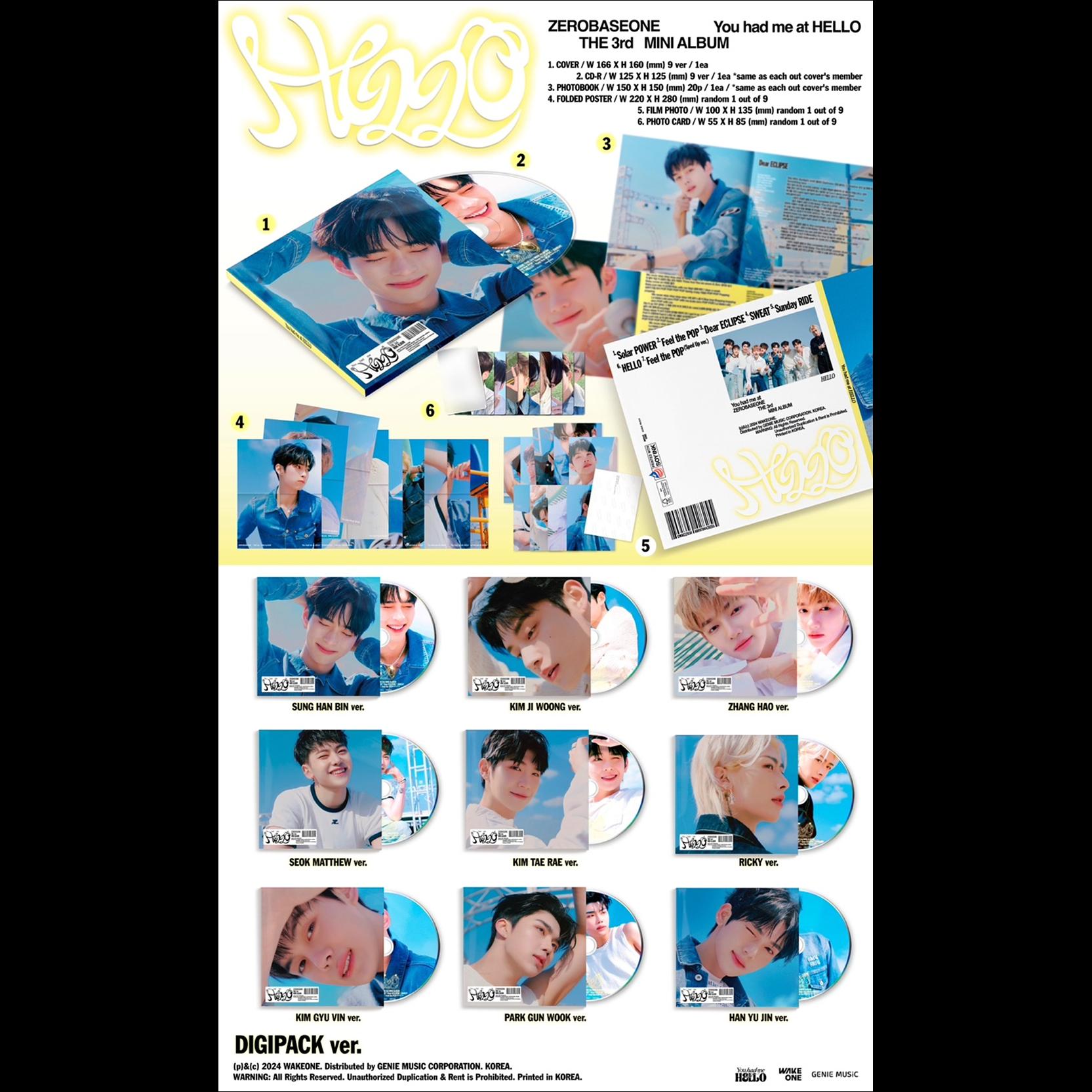 ZEROBASEONE - You had me at HELLO Digipack ver.