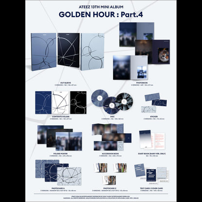 ATEEZ - GOLDEN HOUR Part.4 (A Ver / Diary Ver / Z Ver)