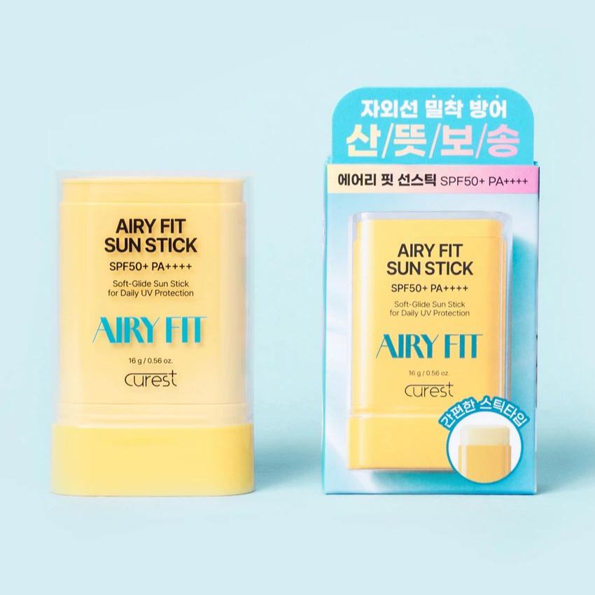 [CUREST] Airy Fit Sun Stick 16g SPF50+ PA++++ | Lightweight Matte Non-Sticky Sunscreen, K-Beauty