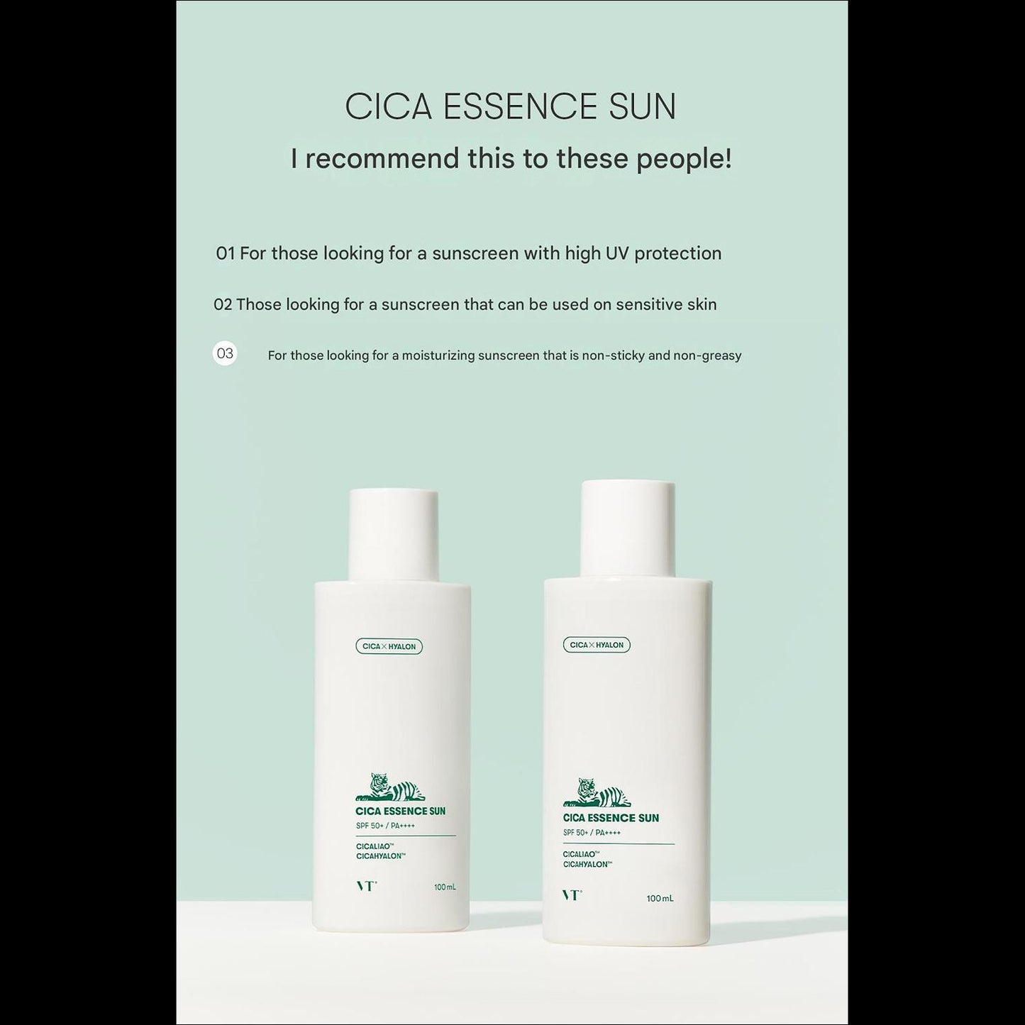 VT CICA SUN ESSENCE UV Protection & Brightening & Wrinkle Improvement Triple Functional Cosmetics
