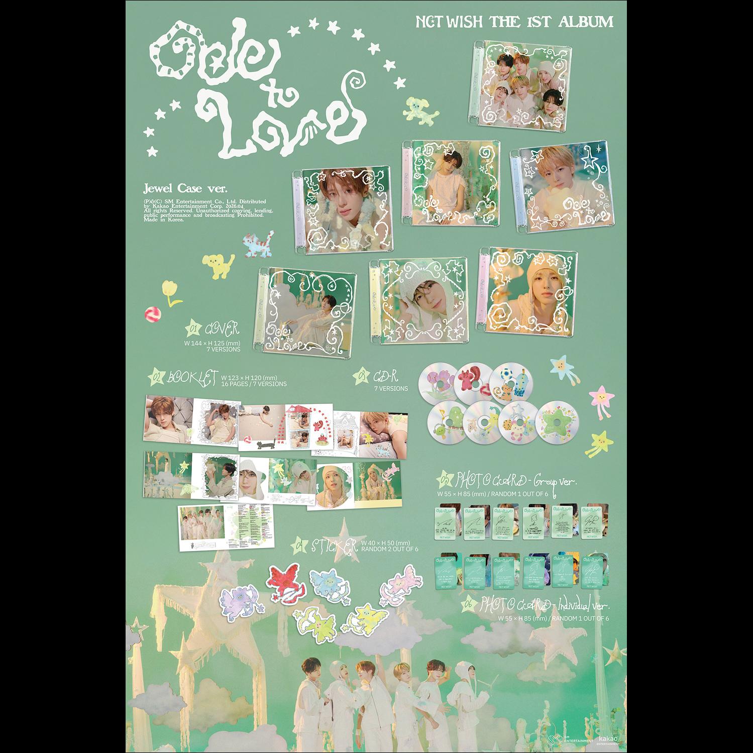 (Jewel Ver.) NCT WISH [Ode to Love] 1st Album + free gift