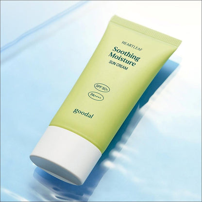 ```json
{
  "product": "[Goodal] Houttuynia Cordata Calming Moisture Sun Cream SPF50+ PA++++ Duo Set - 50ml x 2 (1+1 Pack) | Olive's K-beauty"
}
```
