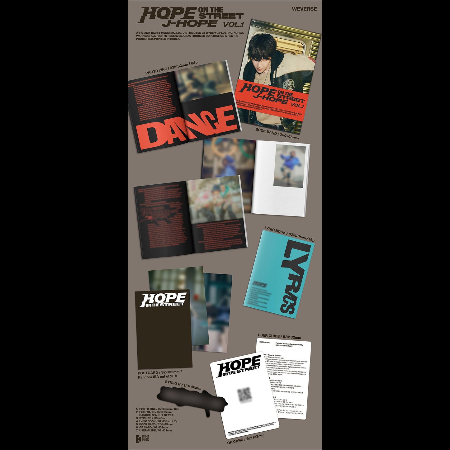 J-HOPE - HOPE ON THE STREET VOL.1 Weverse Albums ver.