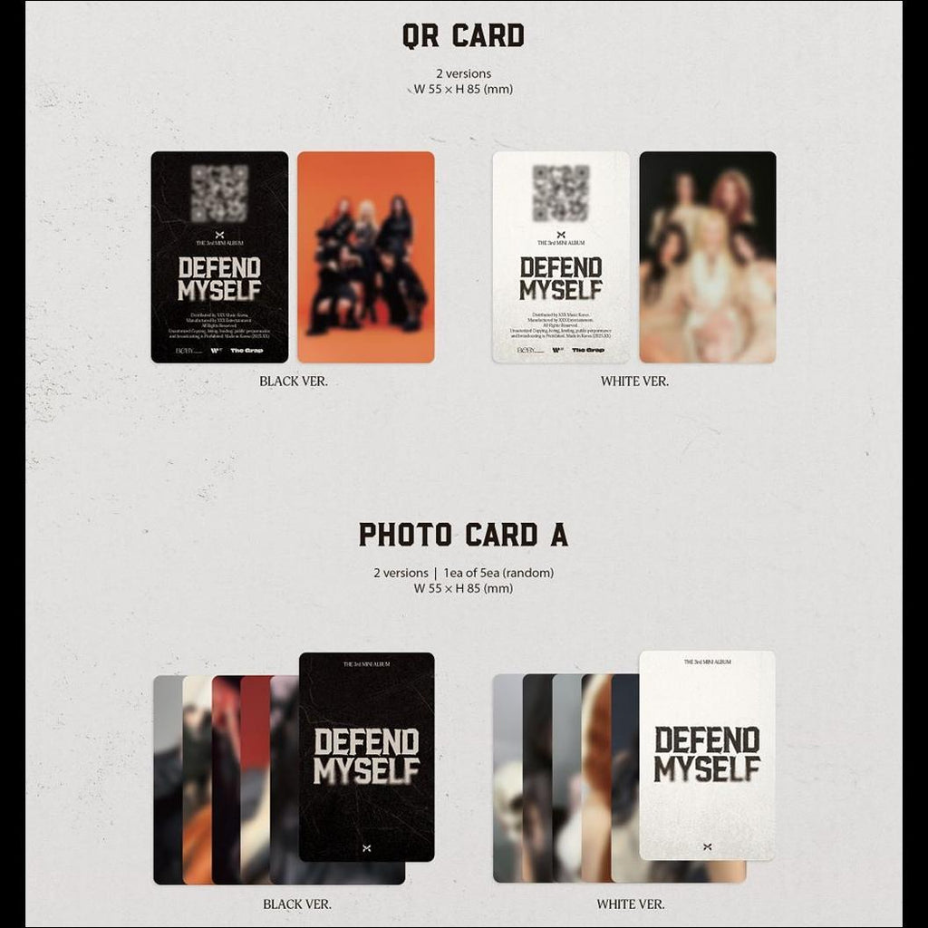 X:IN 3RD MINI ALBUM [Defend Myself] Photobook platform Ver. (BLACK VER., WHITE VER.)
