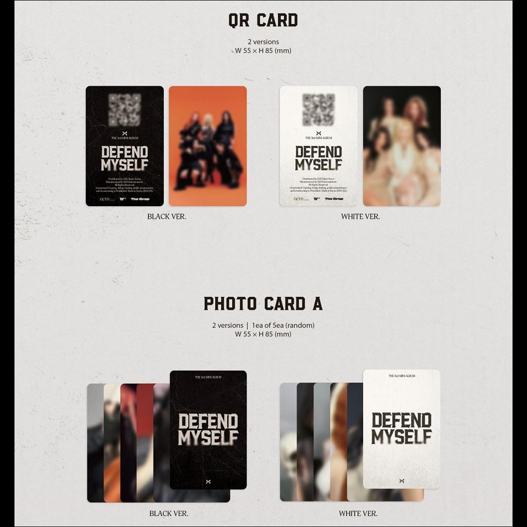 X:IN 3RD MINI ALBUM [Defend Myself] Photobook Platform Ver. (BLACK VER., WHITE VER.)