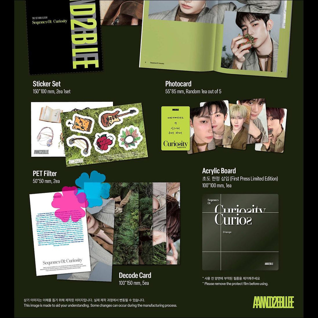 AND2BLE [Sequence 01 Curiosity] 1st Mini Album (Unnatural ver. / Gazed ver. / Break ver.) + Free Gift
