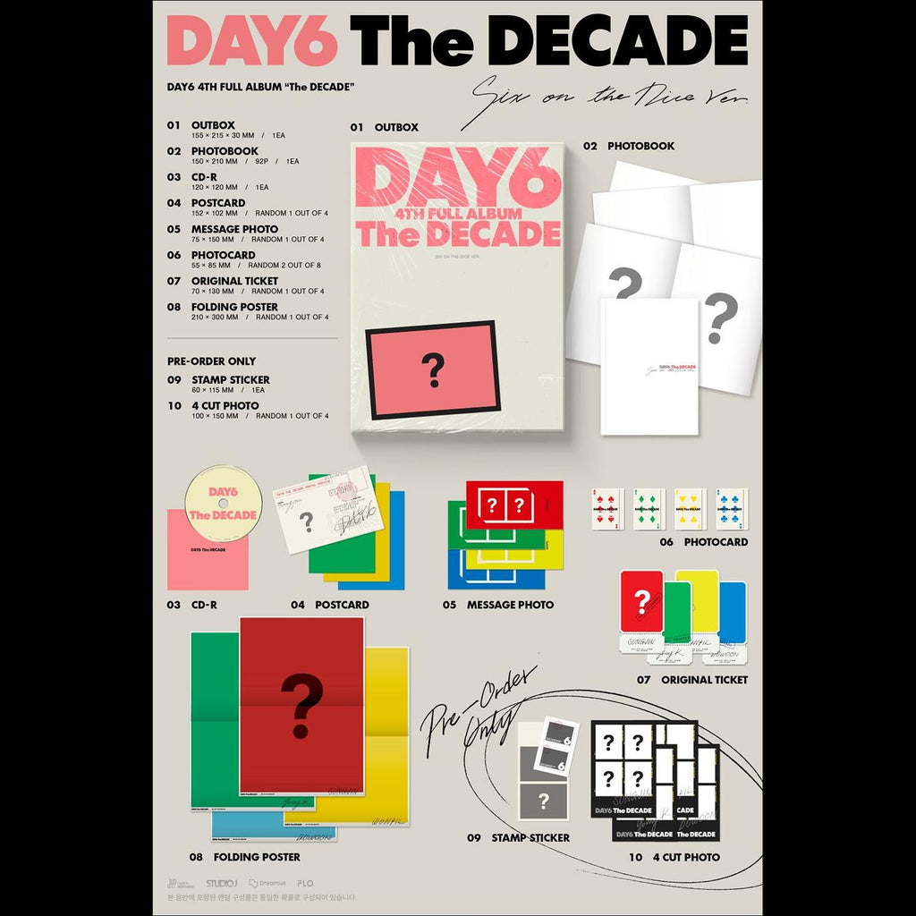 DAY6 - The DECADE 4th Full Album (Six on the dice ver. / City days ver.)