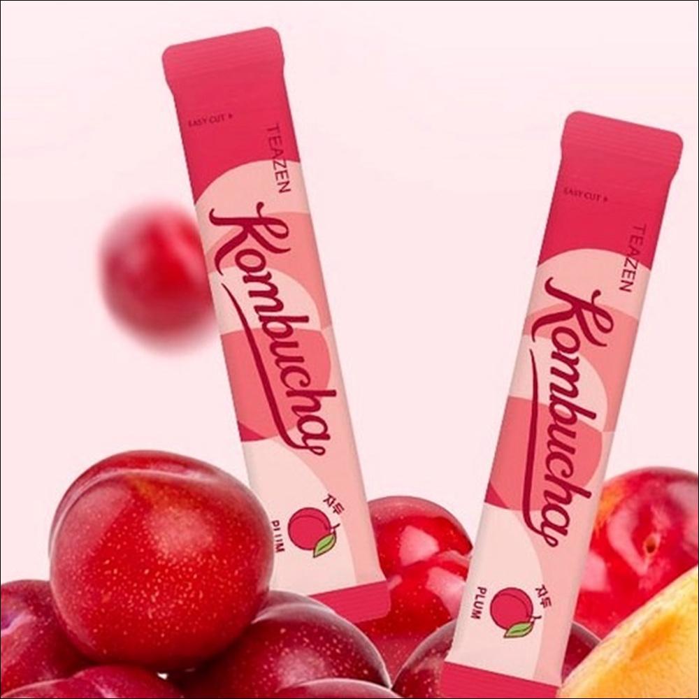 TEAZEN Kombucha Plum Flavor (5g x 30 Sticks) - Alpha-CD Formula